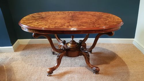 Wonderful Quality Victorian Burr Walnut Centre Table