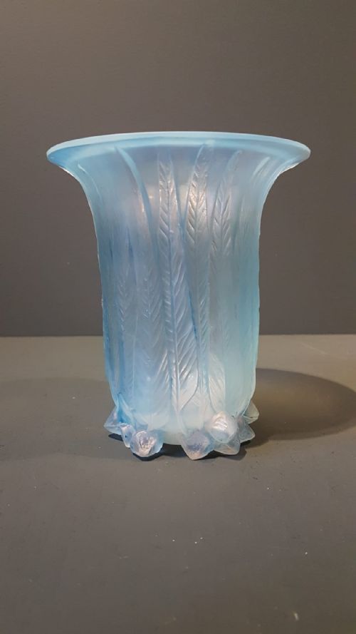 Rene Lalique Eucalyptus Flared Neck Vase