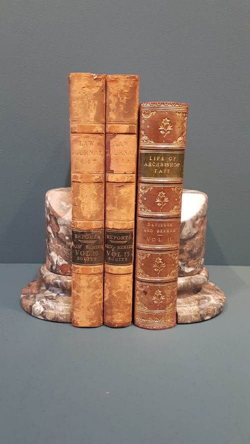 Pair of Victorian Grand Tour Marble Bookends