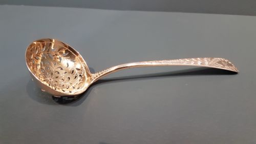 George III Silver Fretted and Gilded Ladle