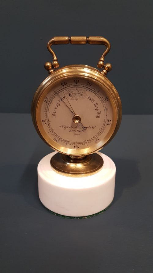 Negretti and Zambra Desk Top Barometer and Thermometer