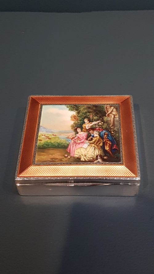 Superb Silver and Enamel Box