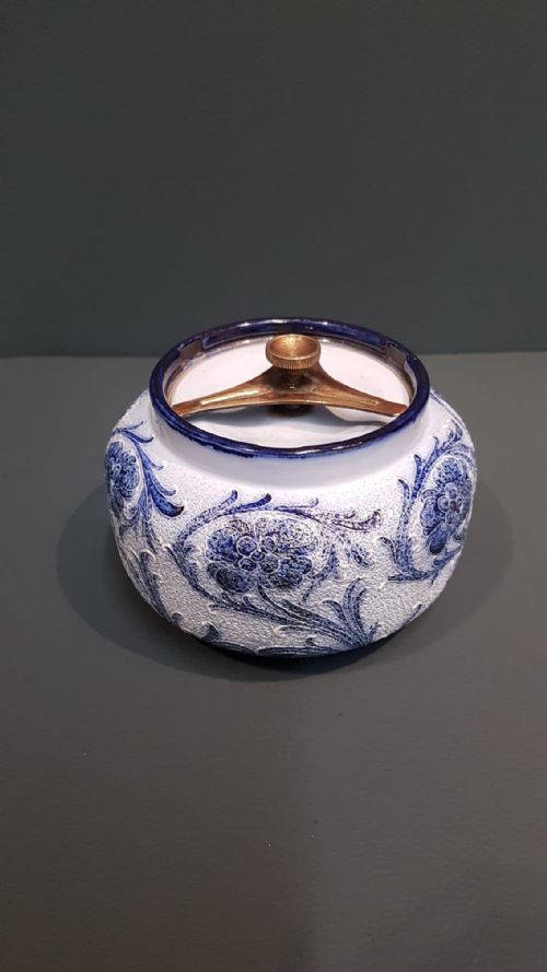 Mcintyre Pale Blue Panelled Poppy Humidor