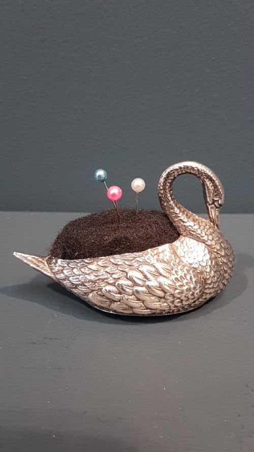 George V Silver Swan Pin Cushion
