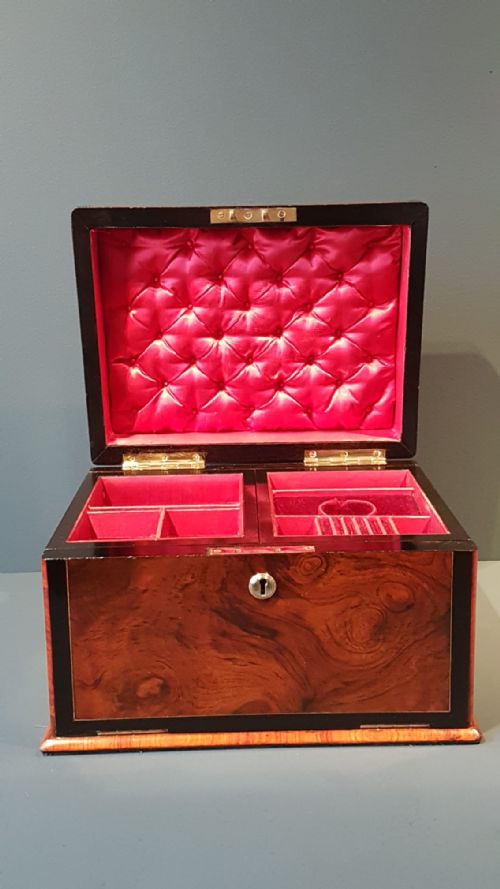 Large Victorian Fold Out Jewellery Box