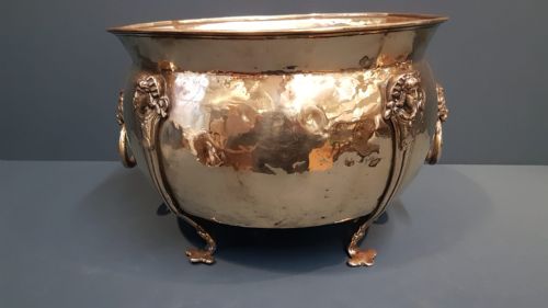 Large Victorian Brass Planter