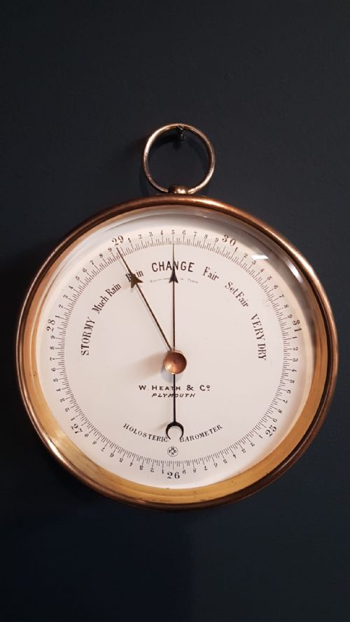 Victorian Enamel Dial Marine Barometer