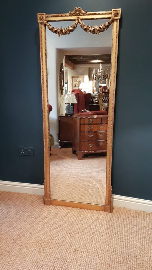 Full Length Victorian Timber Gilt Mirror