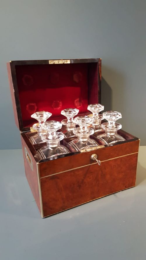 Early Victorian Walnut Decanter Box