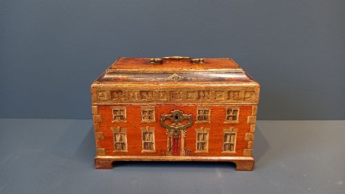 George III Mahogany Painted Collectors Box