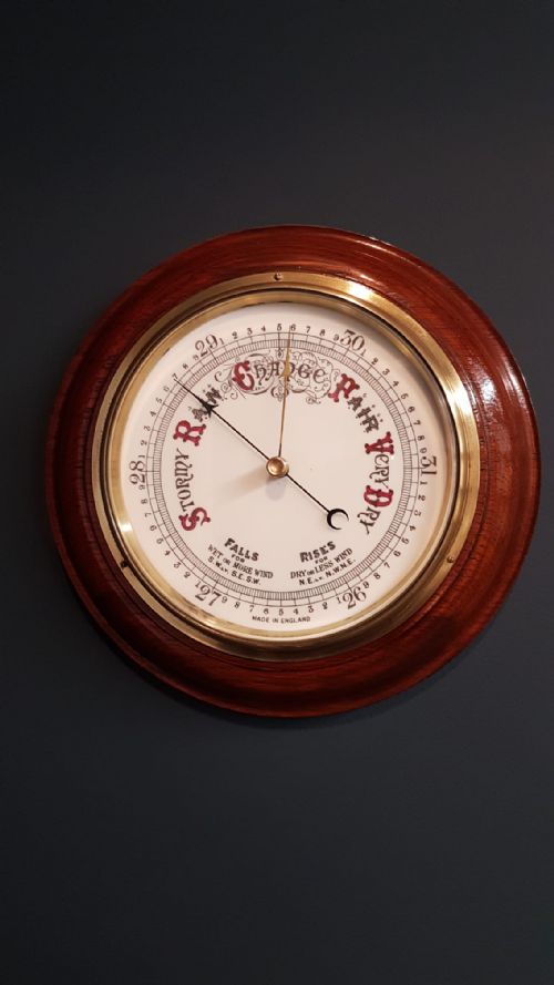 Victorian Turned Oak Cased Barometer
