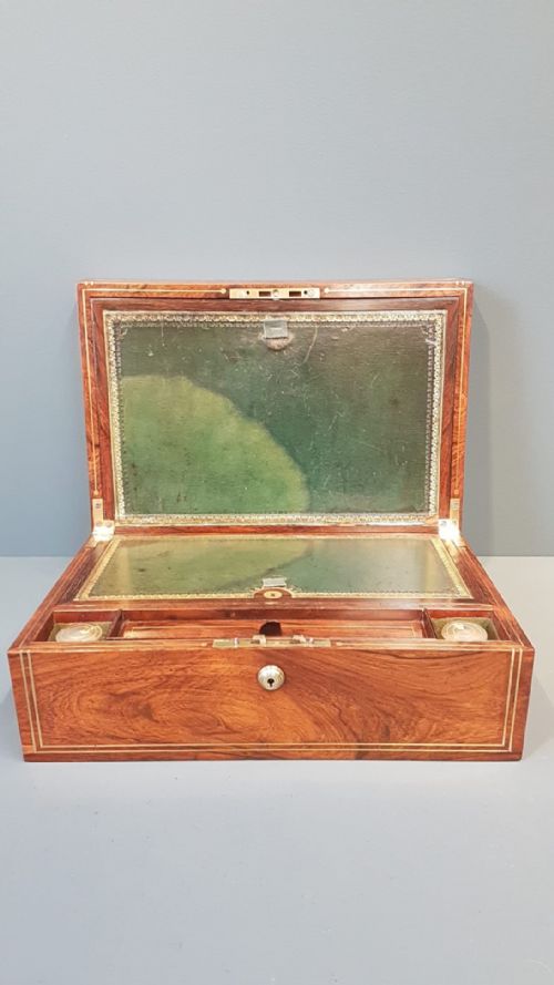 Early Victorian Rosewood Writing Box