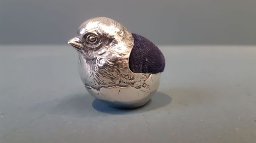Sampson Mordan Silver Chick Pin Cushion