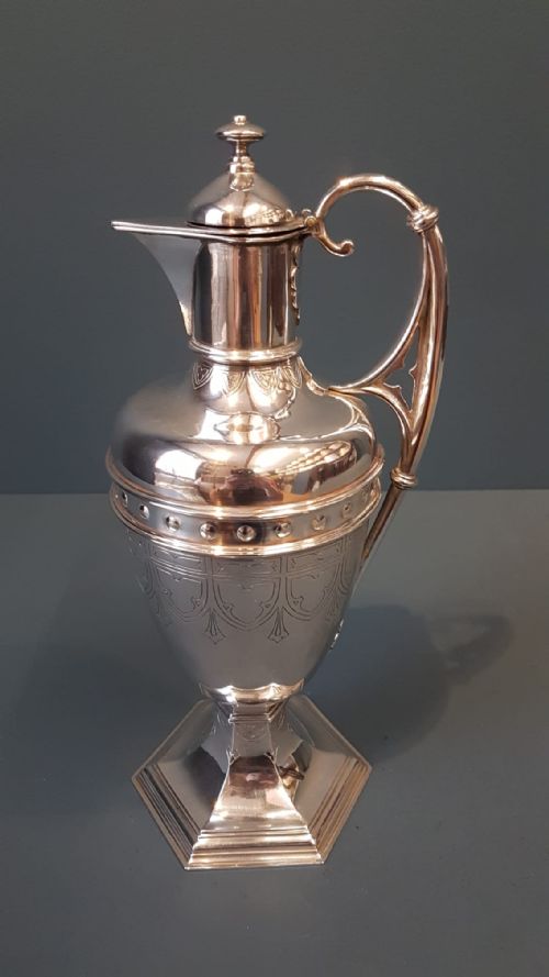 Large George V Silver Wine Ewer