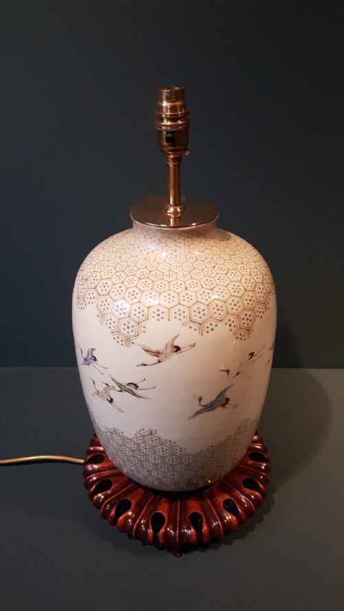 Edwardian Oriental Vase Lamp