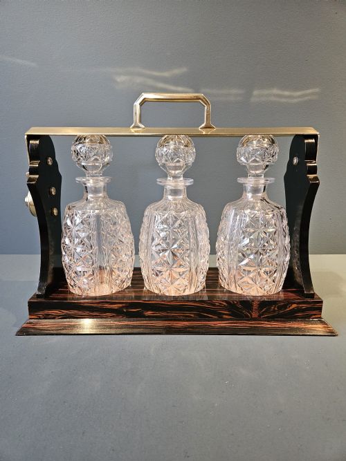 Victorian Coromandel Pint Decanters Tantalus
