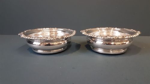 Matching Pair of Solid Silver Coasters