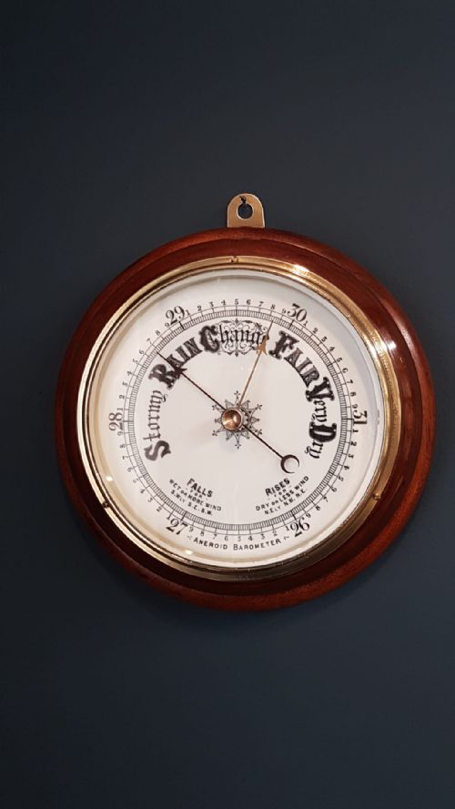 Victorian Turned Mahogany Barometer