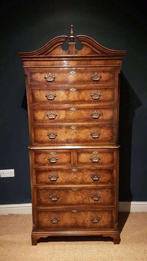 Small Waring and Gillow Walnut Tallboy Chest