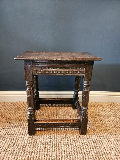 Period Oak Joint Stool