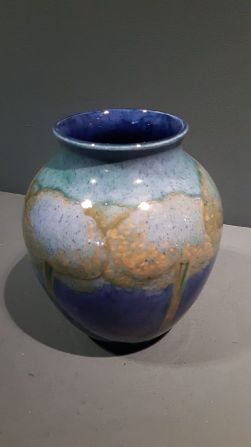 Large Early Moorcroft Moonlit Blue Vase