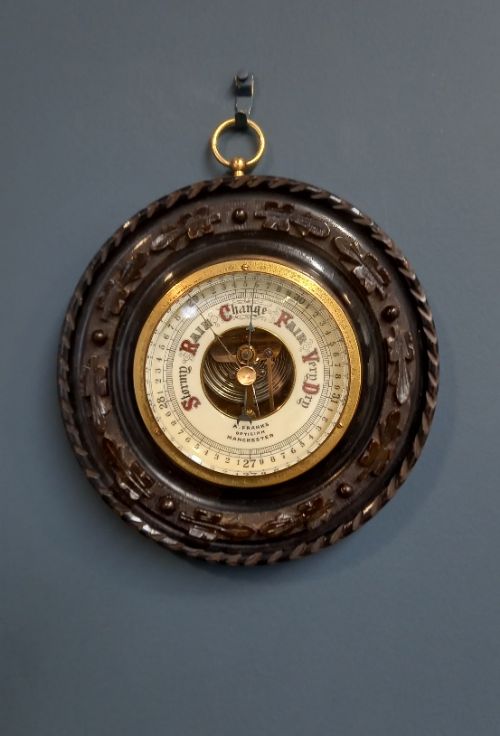 Victorian Ebony Cased Aneroid Barometer