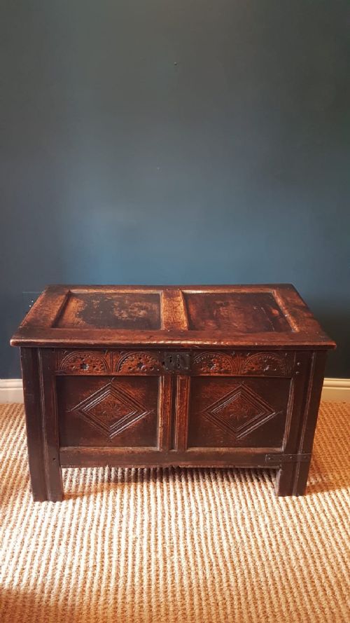 Period Oak Two Panel Coffer