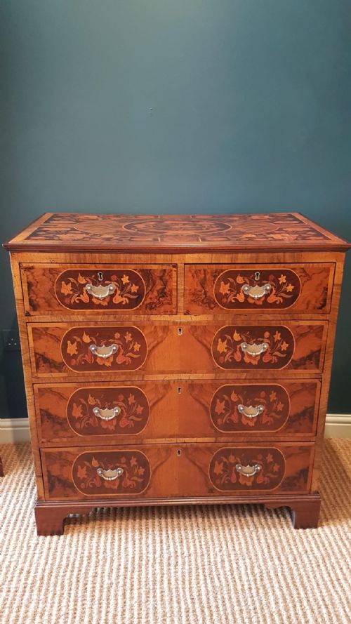 Victorian Walnut Marquetry Chest