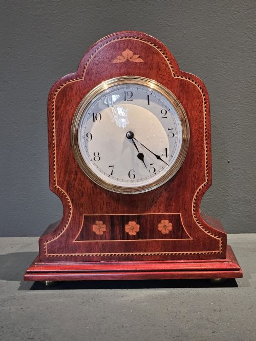 Fine Quality Edwardian Inlaid Mantel Clock
