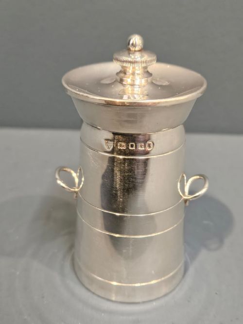 Silver Milk Churn Pepper Grinder