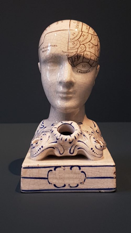 Victorian Bridges Phrenology Head Pen & Ink Stand
