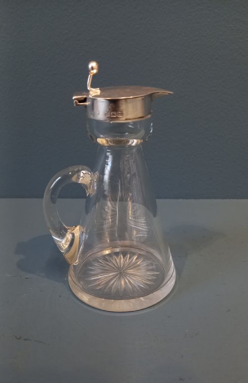 George V Period Silver Whisky Noggin Decanter