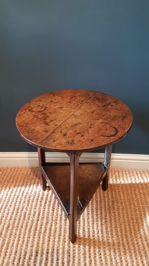 Small Proportioned George II Oak Cricket Table