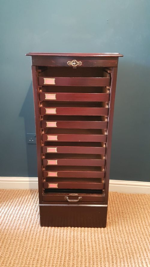 1920'S Mahogany Fall Front File Cabinet