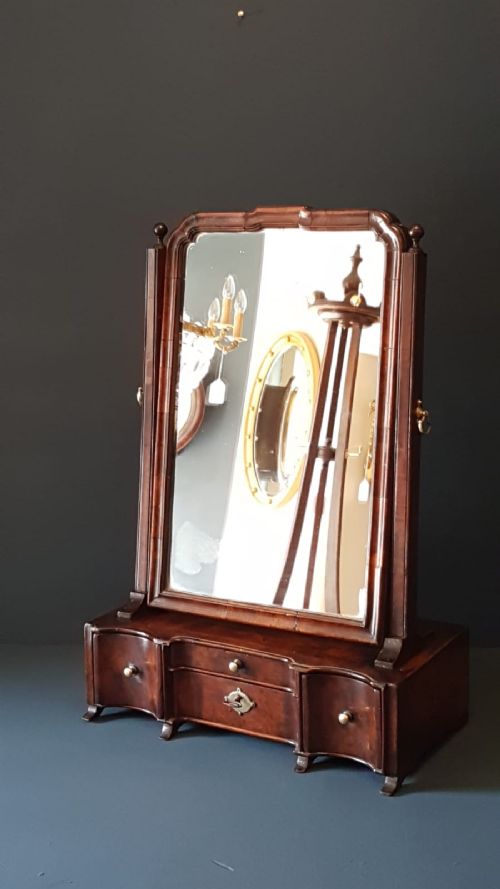 Outstanding Period Walnut Toilet Mirror
