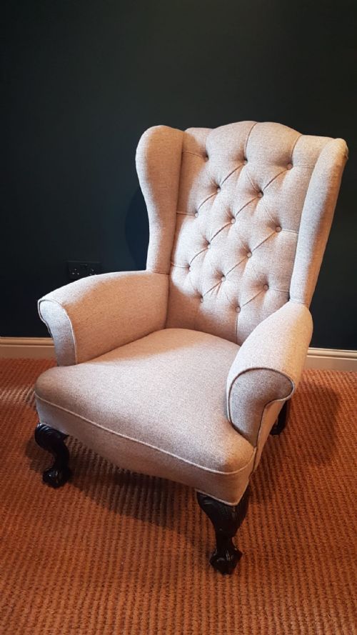 Large Victorian Wing Back Arm Chair