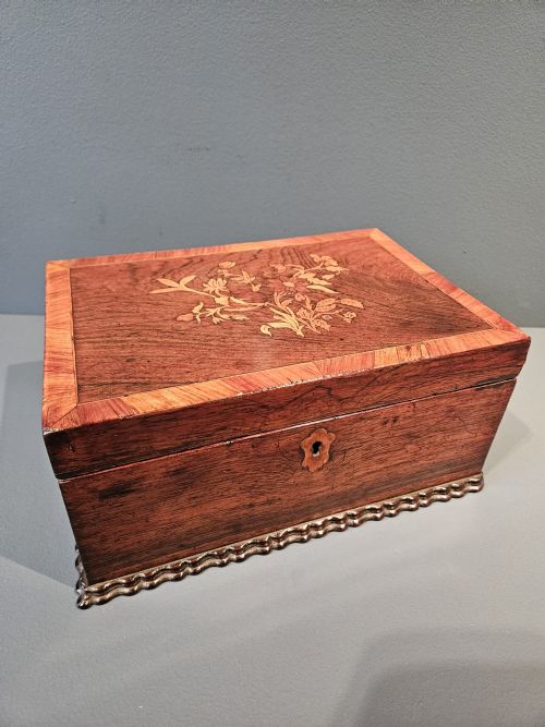 Early Victorian Inlaid Rosewood Box