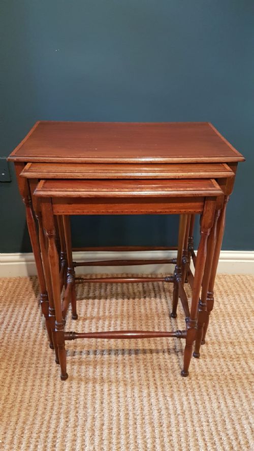 Nest of Edwardian Mahogany Occasional Tables
