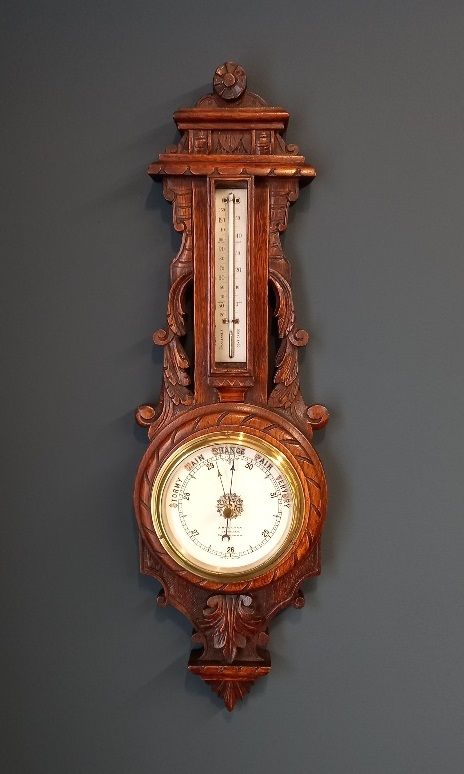 Victorian Oak Chippenham Banjo Barometer