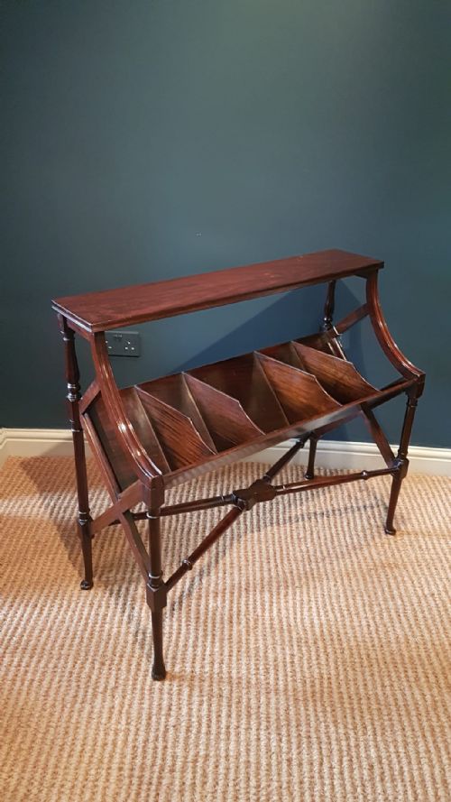 Immaculate Edwardian Mahogany Book Trough