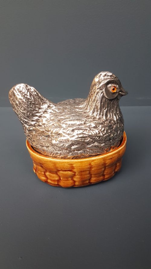 Rare Chester Silver Egg Crock