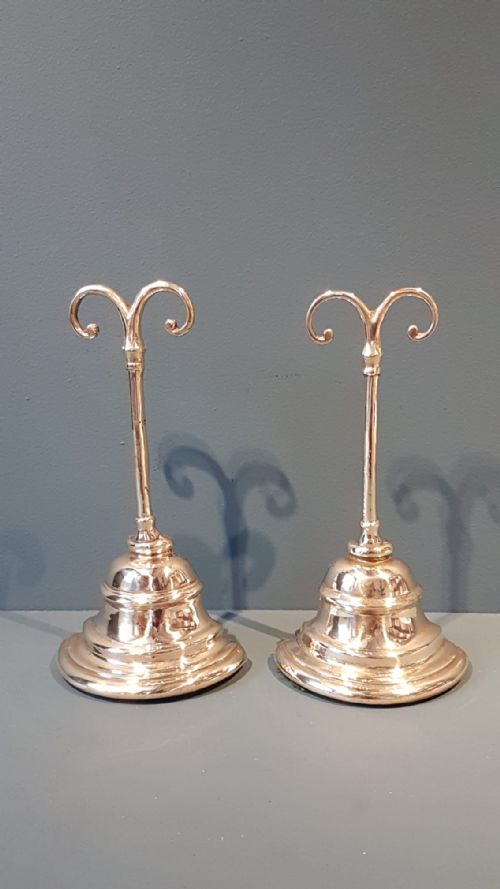 Matching Pair of Victorian Brass Door Stops