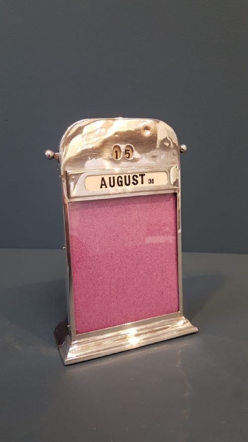 Edwardian Silver Calendar & Photo Frame Combination