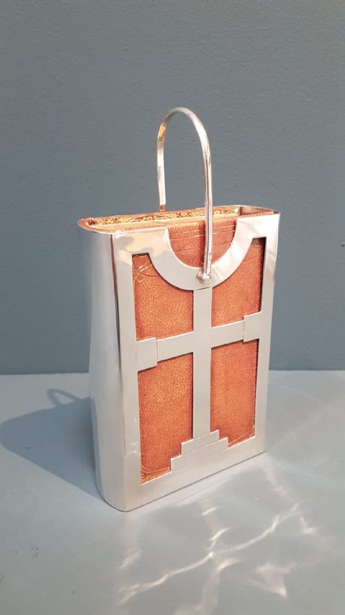 George V Silver Prayer Book Carrier and Book