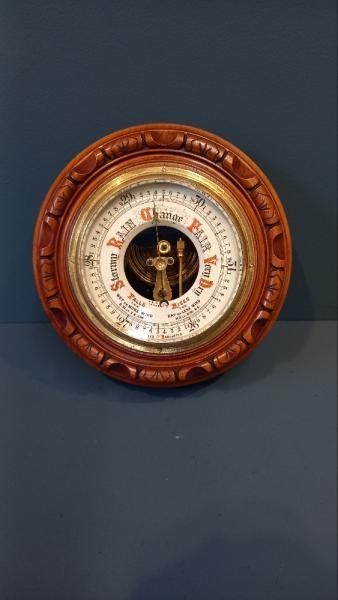 Victorian Walnut Skeletonised London Barometer
