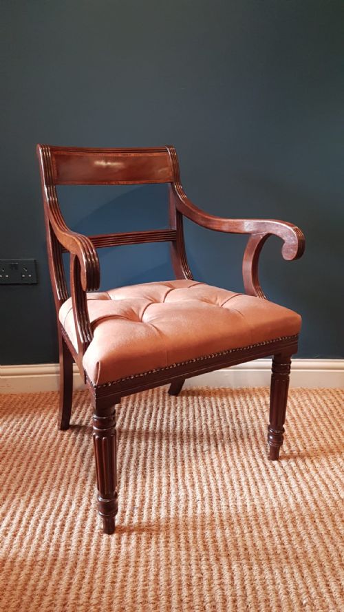 Regency Mahogany Desk Chair