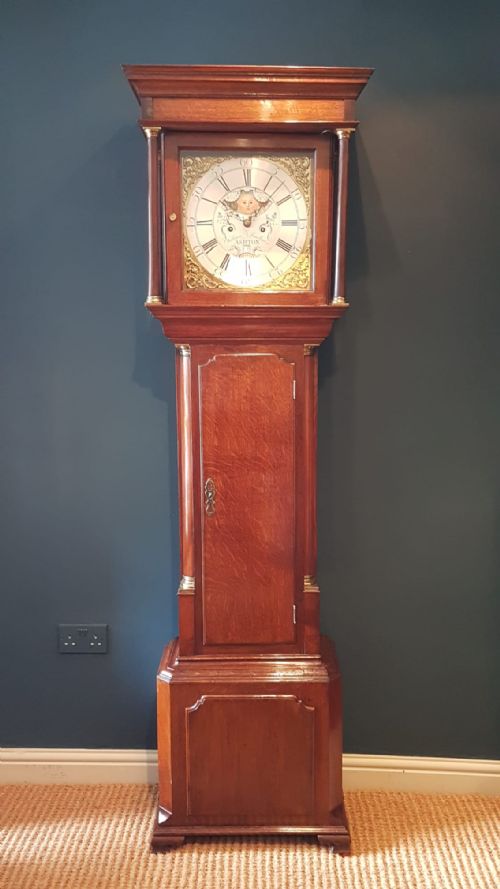 George III Oak 8 Day Longcase Clock by Barlow of Ashton