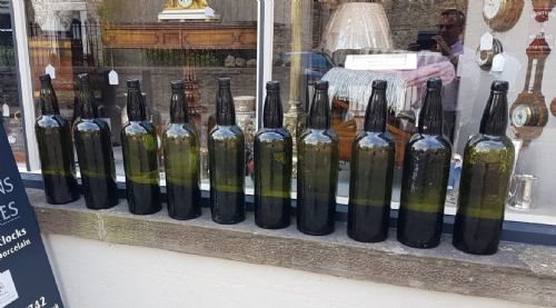 Set of 10 Large Late Victorian Sandemans Port Bottles