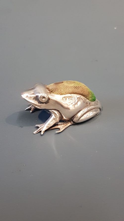Silver Frog Pin Cushion