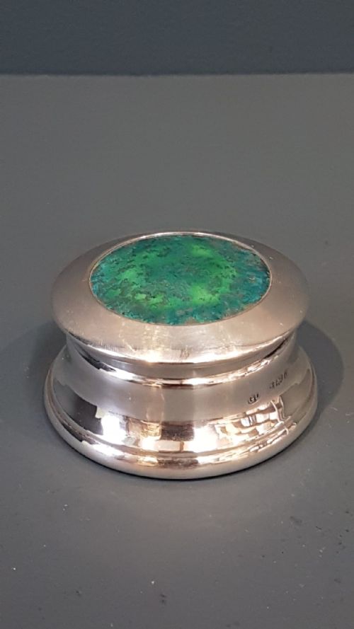 Silver Table Jar with Ruskin Panel